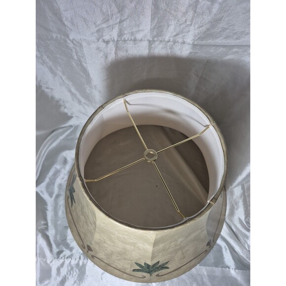 Springcrest Palm Leaf Faux Leather Lamp Shade 9X18x13 - Picture 2 of 16